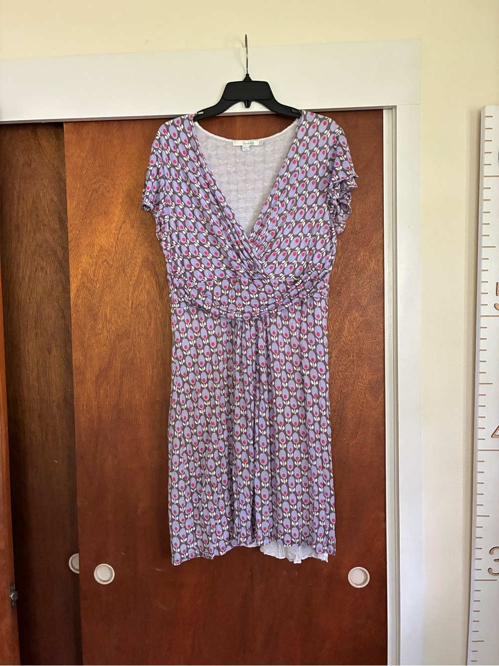 Biden Lavender Floral V-neck Dress
